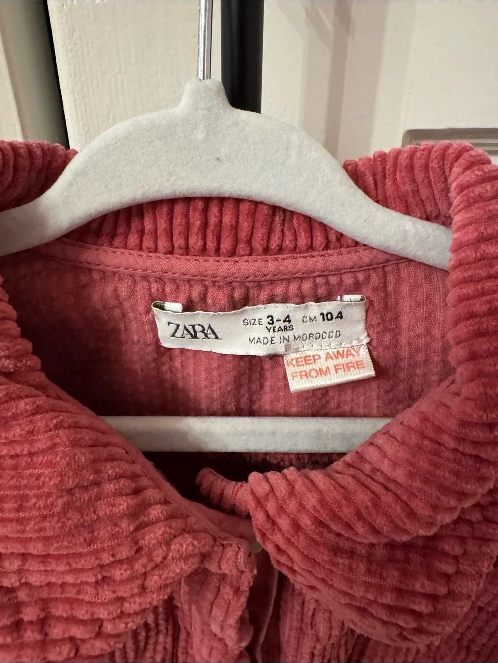 Zara Rose Corded Jumpsuit with Drawstring